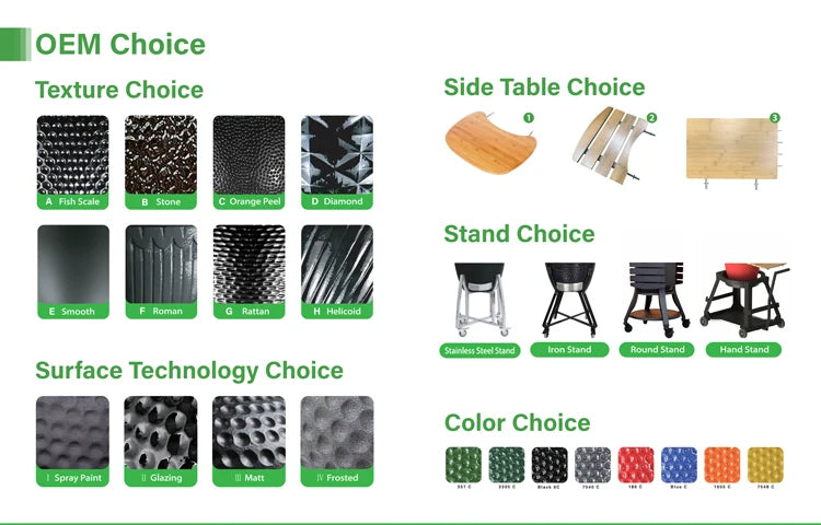 Auplex Manufacturer Hot Sale 21 Inch Kamado Outdoor BBQ Kitchen Camping Charcoal BBQ Grill