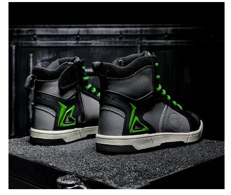 Motorcycle Shoes Men Motocross Boots Motobiker Racing Shoes Toe Cap Hardening Protective Cycling Shoes Summer Breathable Sneaker