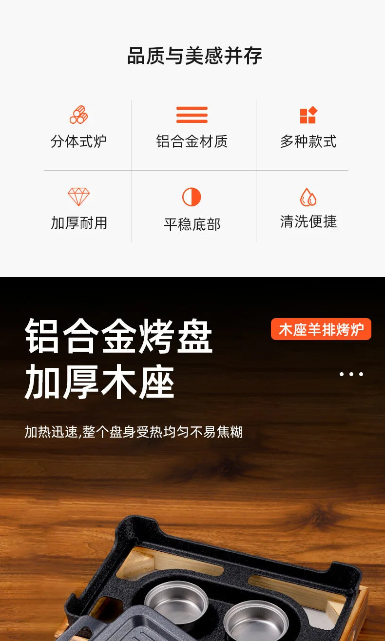 Barbecue Baking Tray Multifunctional Smokeless Non Stick Barbecue Plate BBQ Grill Pan for Outdoor Camping Picnic