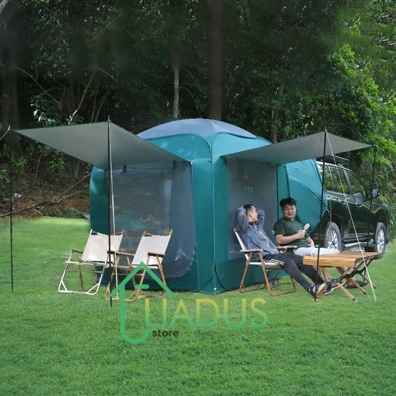 Durable UV Resistant Car Rear Extension Tent Waterproof Sunshade Outdoor Camping Picnic Auto Back Tent for Road Trip Adventure