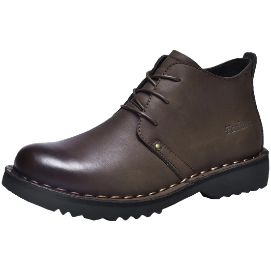 VIPOL Tooling Boots for Men Retro Leather Shoes Comfortable Platform Leisure Flats Classics Outdoor Leisure Men's Boot