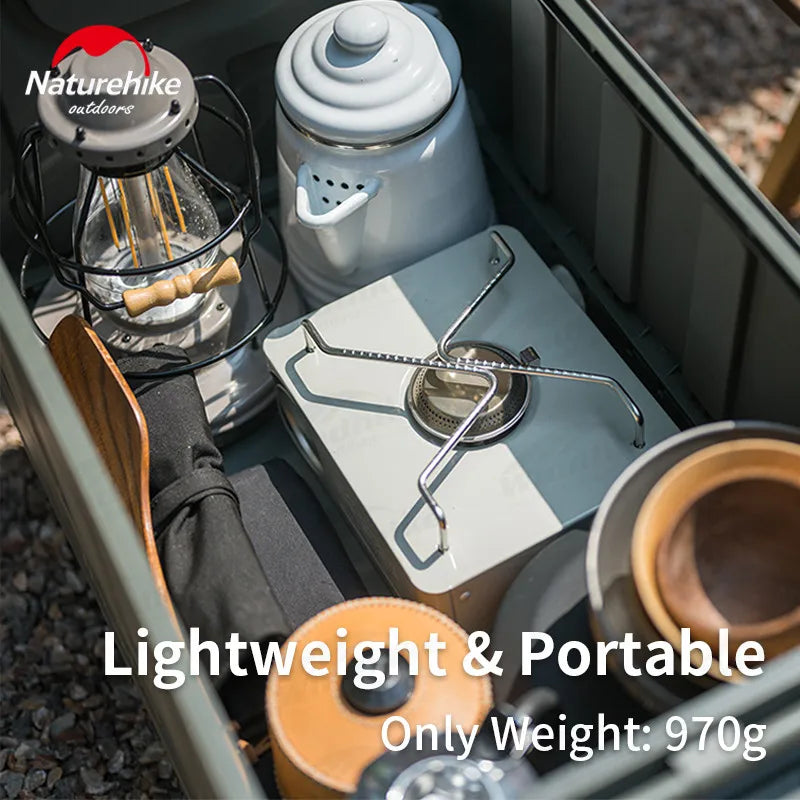 Naturehike Camping MINI Cassette Furnace Gas Stove Strong Firepower 2000W Outdoor Grill Stove Portable BBQ Burner Cooking Tool