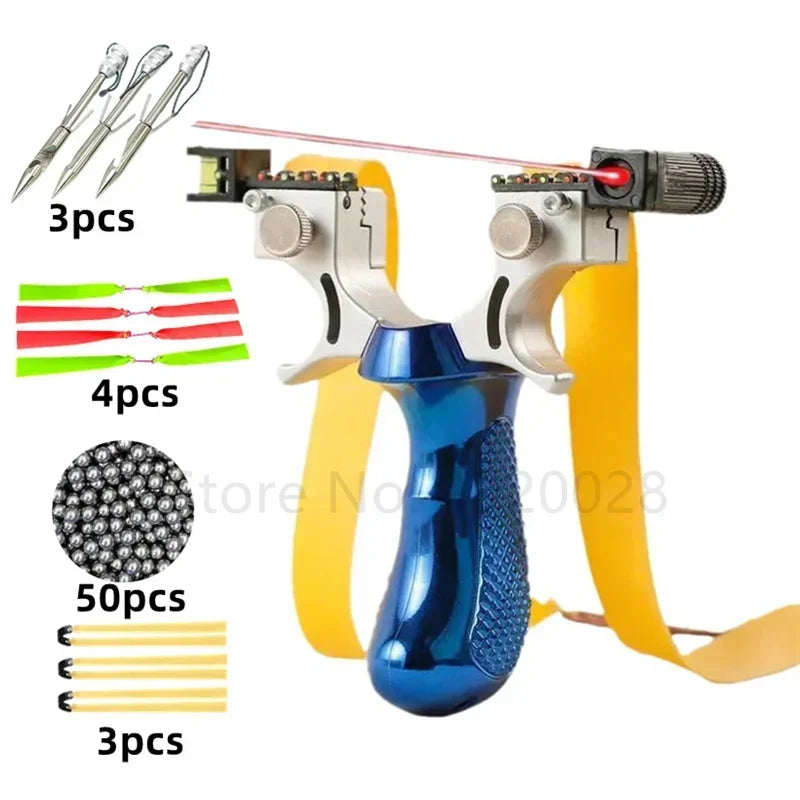 Hunting Slingshot High-power Laser Aiming Slingshot Outdoor Sports Shooting Game Practice Using High Precision Catapult