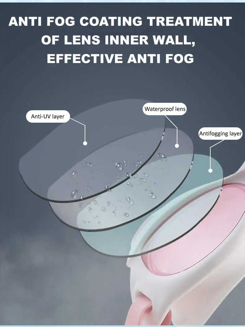 Professional Kids Swimming Goggles Cartoon Frame Anti-UV Children HD Lenses Pool Glasses Eyewear Anti Fog Adjustable Head Strap