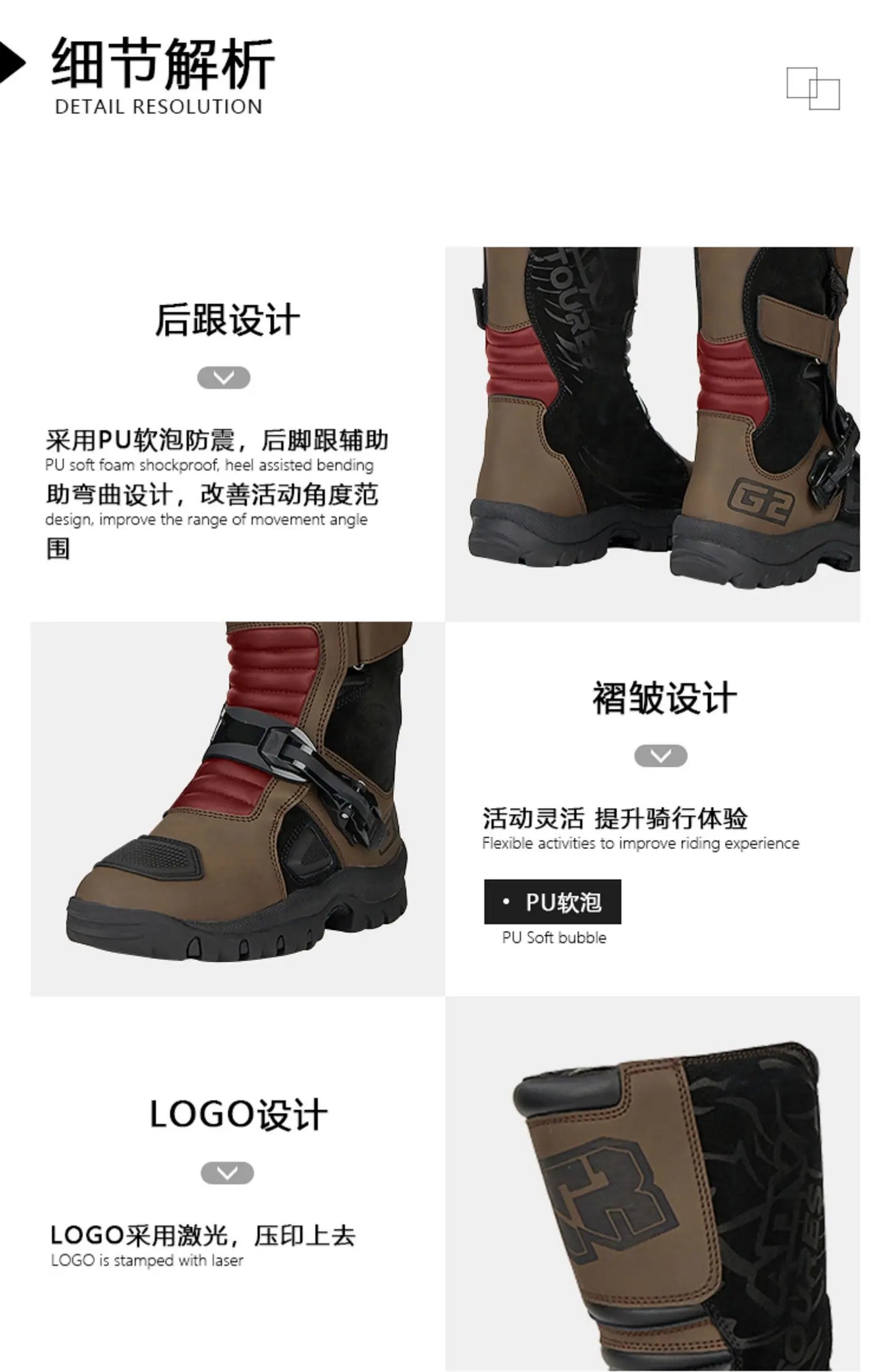Knight Shoes Wear Resistant Highway Boots Deodorization Motorcycle Riding Shoes Cushioning  Off Road Racing Boots  Waterproof