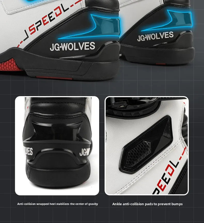 Motorcycle Boots Man Leather Motos Riders Protective Motocross Boots Waterproof Non-slip Motocross Mountain Racing Shoes