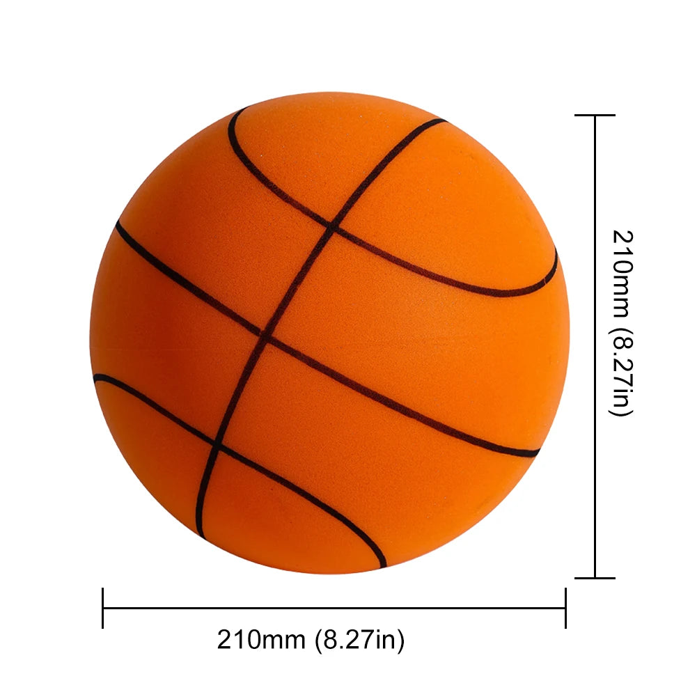 Kids Indoor Silent Basketball Ball 21/18cm High-Resilience Foam Silent Basketball Lightweight Small Basketball Basket Sports Toy