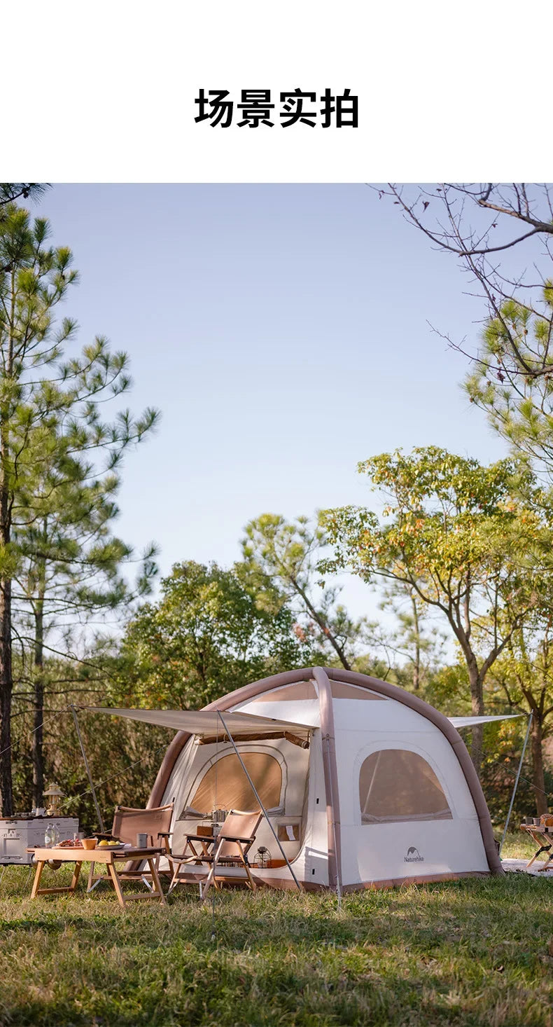 Naturehike-Ango Air Inflatable Tent, Outdoor Camping, Sun Protection, Quickly Open Folding Tent, Large Space, CNH23ZP12002
