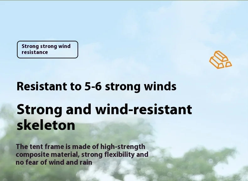 HeWolf Outdoor Double-layer Silver-coated Picnic Tent Automatic Folding Portable Waterproof Sunscreen Quick-Open Camping Tent