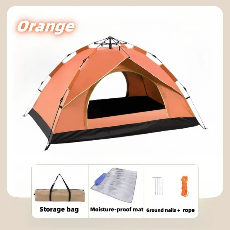 Camping Waterproof Tent 2-3 People One-touch Camping Tent Outdoor Ultralight Portable Sun Shelter Beach Tent for Outdoor Fishing