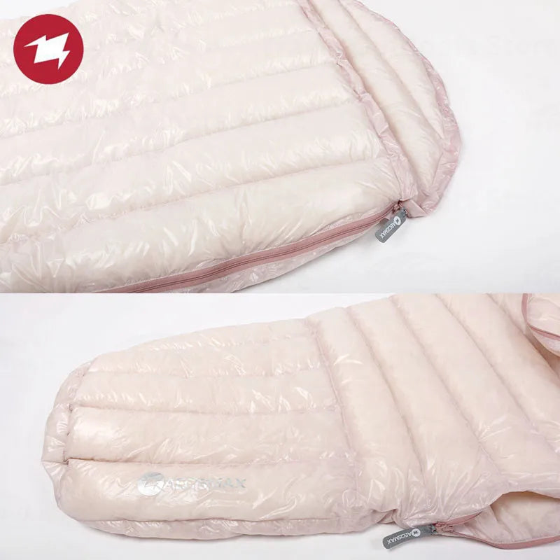 AEGISMAX AIR 10D Ultralight Down Sleeping Bag Camping Hiking 800FP Lightweight Couple Sleeping Bag Tourist Outdoor Equipment