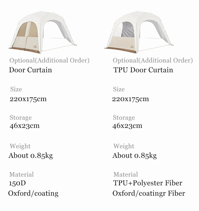 Naturehike Hexagonal Awning Tent Quick Opening Canopy Sunscreen Canopy PU5000 Sunshade Tent Outdoor Camping Travel Tarp Chimney