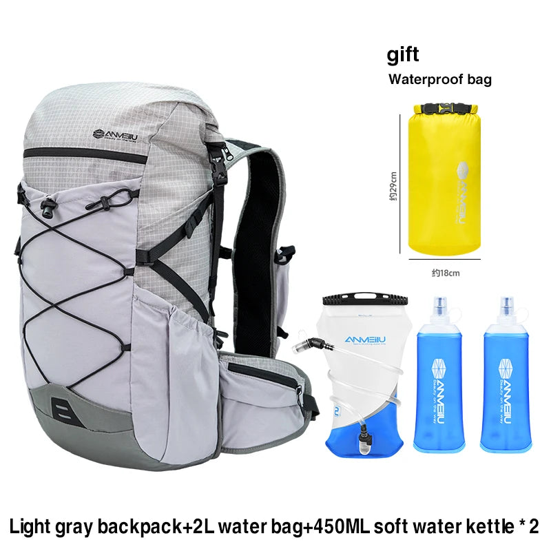 Anmeilu Mountaineering Backpack 30L Large Capacity Men Women Outdoor Travel Hiking Off-road Lightweight Sports Backpack