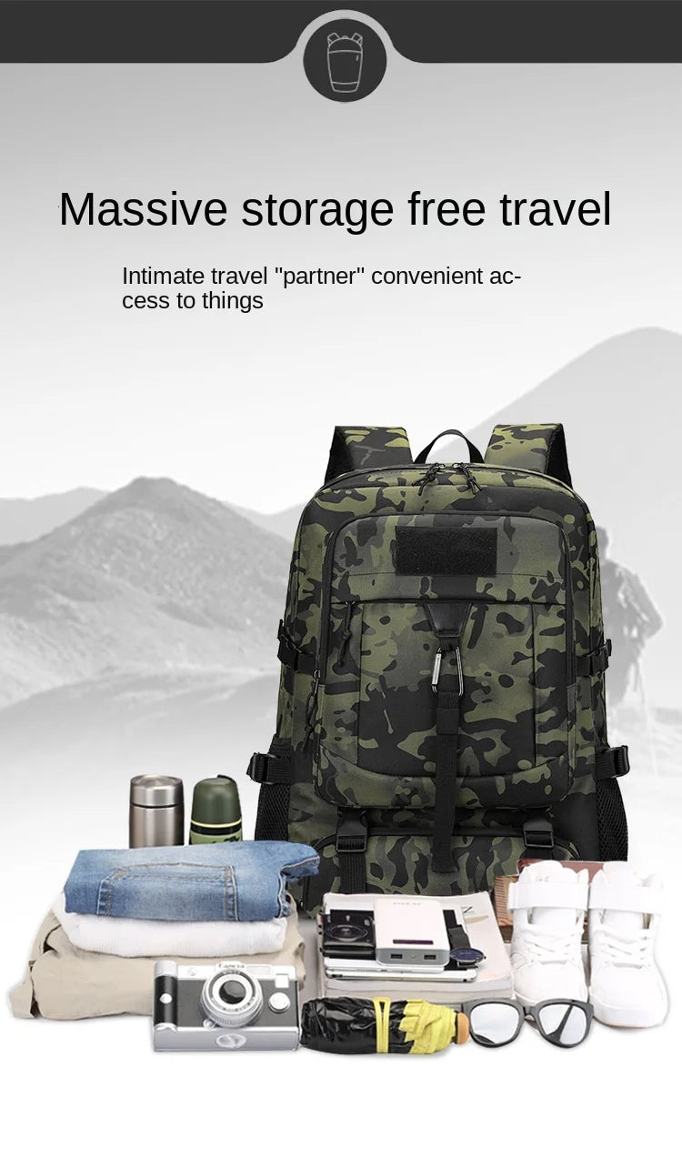 Oulylan Durable Portable Travel Shoulders Pack Versatile Outdoor Practical Climbing Bags Men Lightweight Large Capacity Backpack