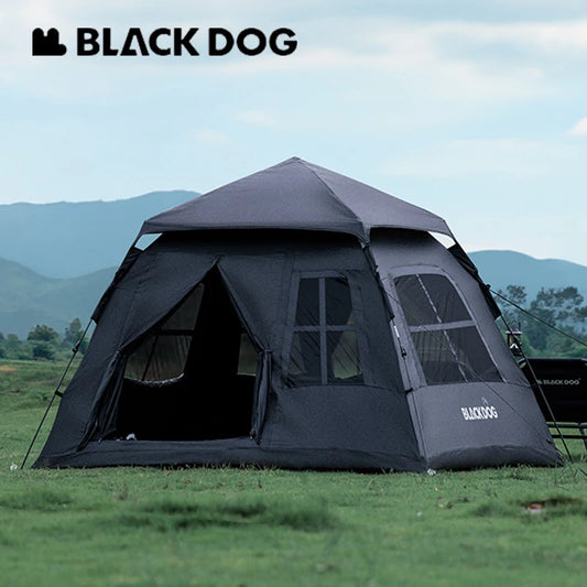 Naturehike BLACKDOG Automatic Tent Black Coating Two Doors Four Windows Camping Outdoor Sunscreen Waterproof Quick Opening Tent