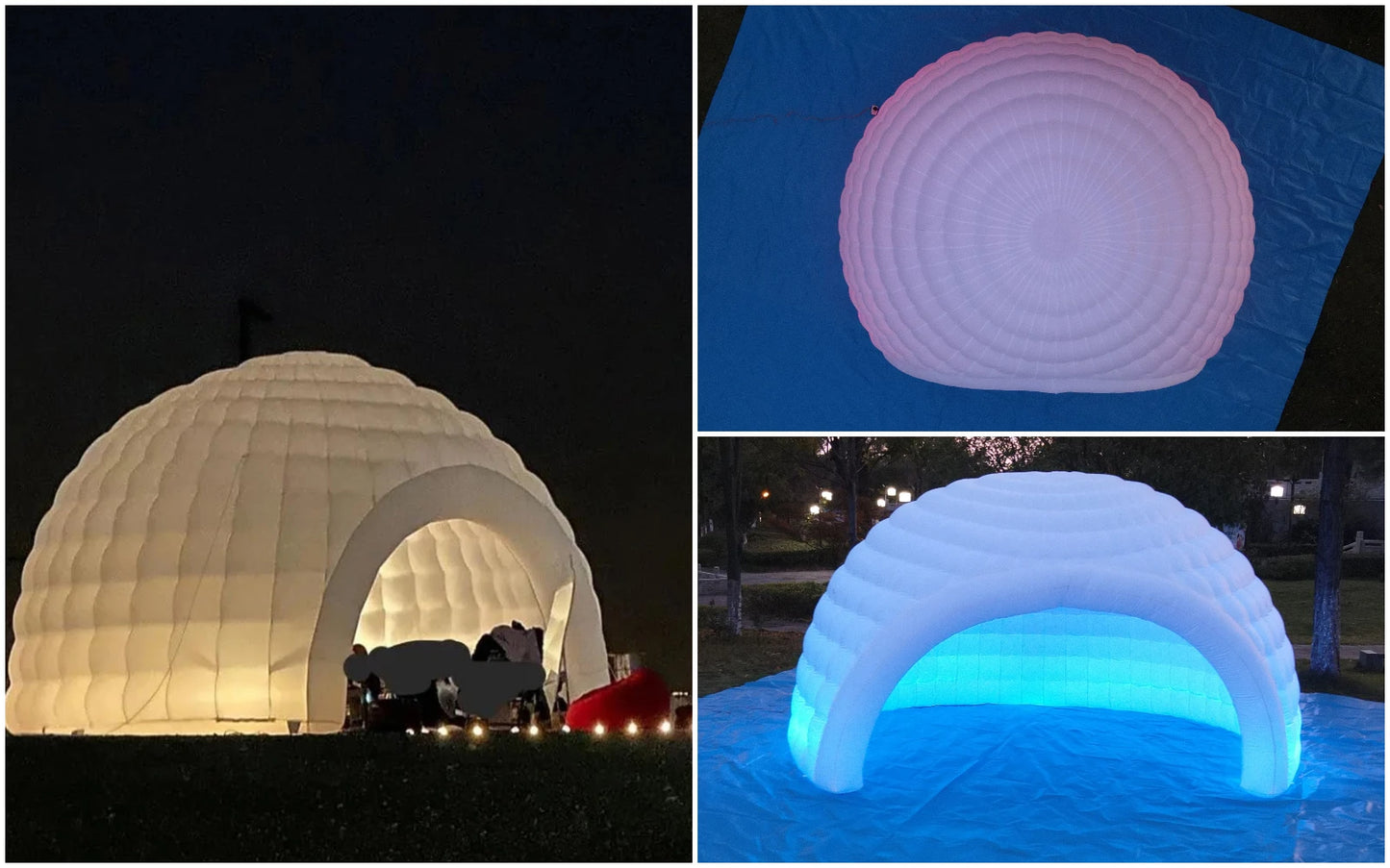 4.5m White Inflatable Dome Tent Outdoor Lighting Inflatable Igloo Dome Inflatable Party Tent With Blower For Camping Festival