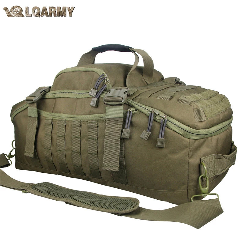 LQARMY 30L 45L 80L Tactical Military Backpack Gym Duffle Bag for Men Camping Sports Travel Workout Weekender Deployment 3 in 1