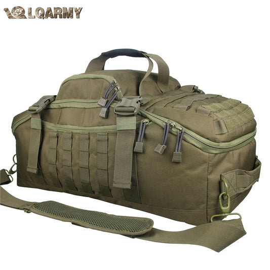 LQARMY 30L 45L 80L Tactical Military Backpack Gym Duffle Bag for Men Camping Sports Travel Workout Weekender Deployment 3 in 1