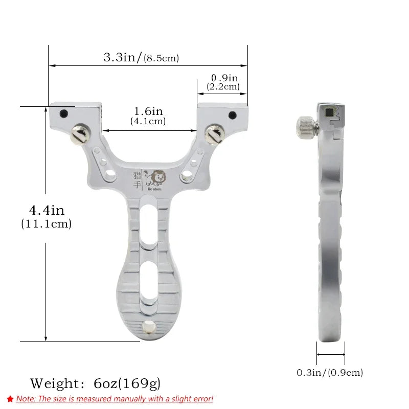 All-metal One-piece Professional Hunting Slingshot Alloy Straight Handle Lightweight And Strong Hunting Sling For Accurate Shoot