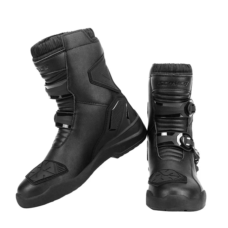 Motorcycle Long Boots Men Waterproof Motocross Riding Cycling Shoes Off-Road Motorbike Anti-drop Breathable Racing Equipment
