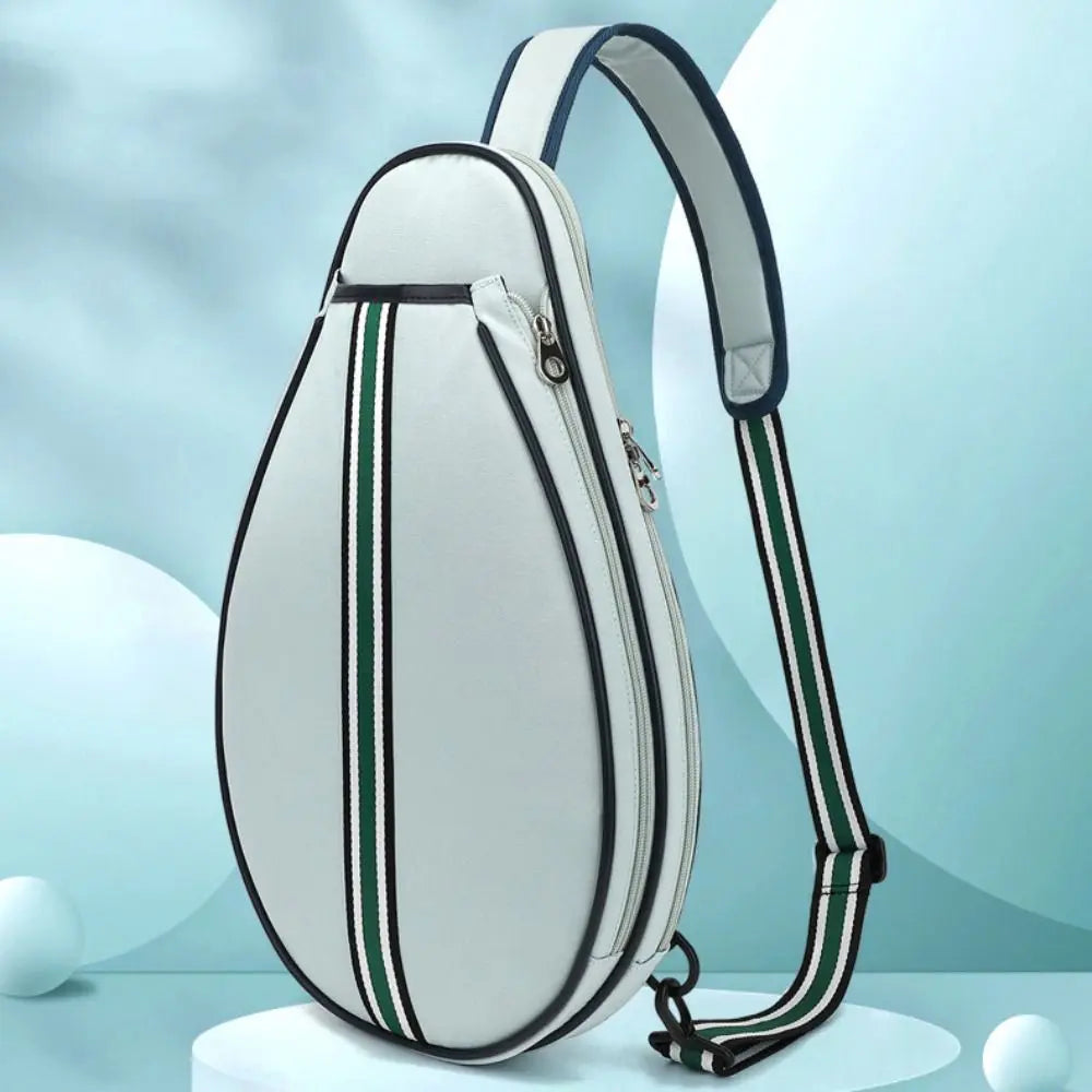 Large Capacity Sports Racket Bag Zipper Closure Waterproof Lightweight Sling Bag Multipurpose Organizer Badminton Racquet Bag