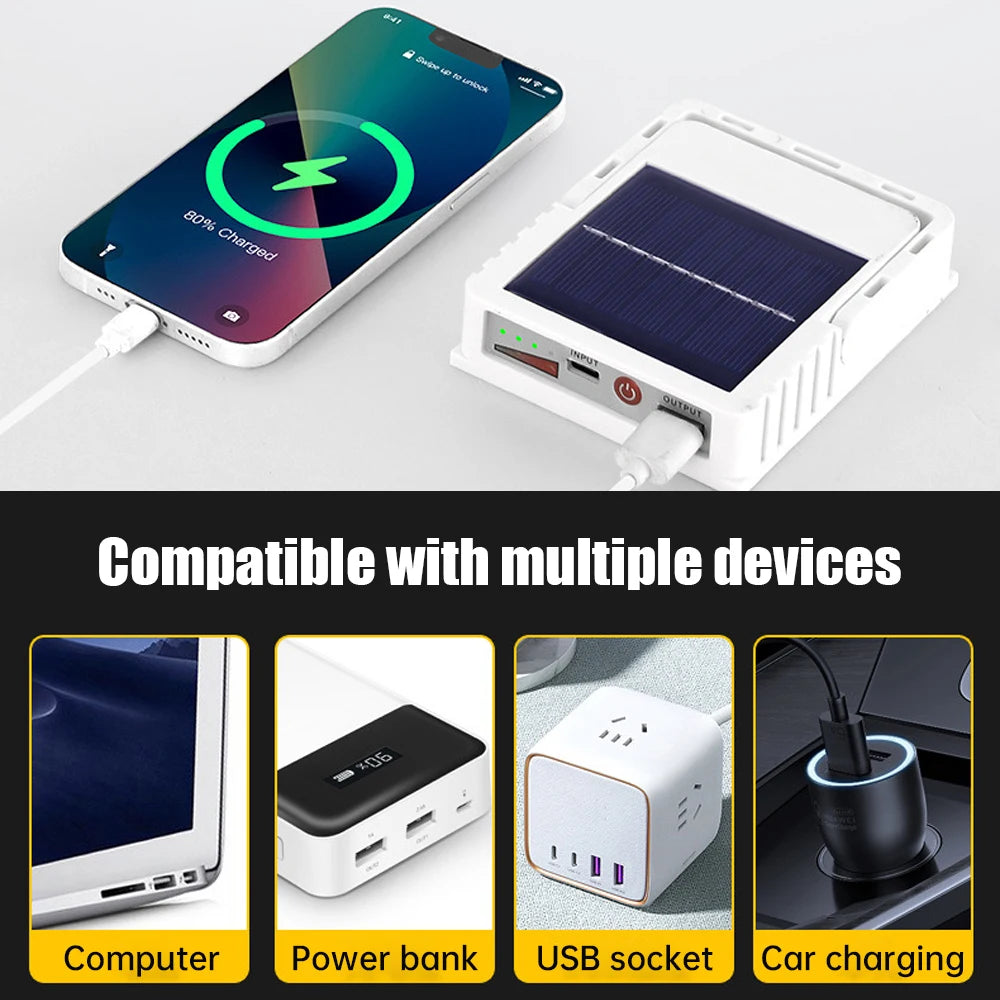 Solar Camping Light Outdoor Mobile Charging Super Bright Emergency Work Lamp LED Lighting Magnetic Street Stall Light