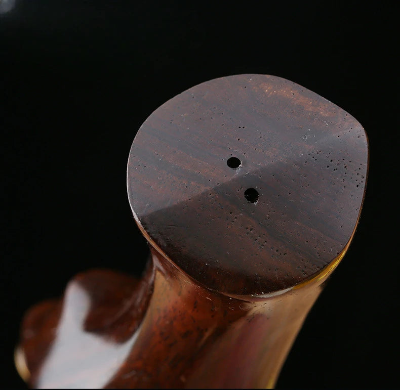 High-quality Brass+Ebony Slingshot Outdoor Smooth Head Hunting Bow Catapult with Rubber Band Steel Ball Strong Magnetic Ring Set