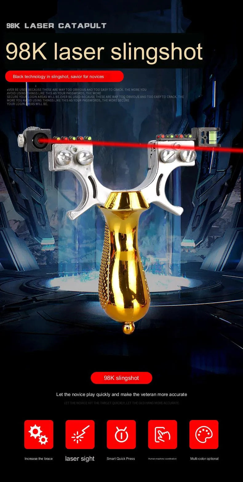 Professional Hunting Laser Slingshot High-power Outdoor Shooting Resin Catapult with Rubber Band Sports Entertainment Tools Set