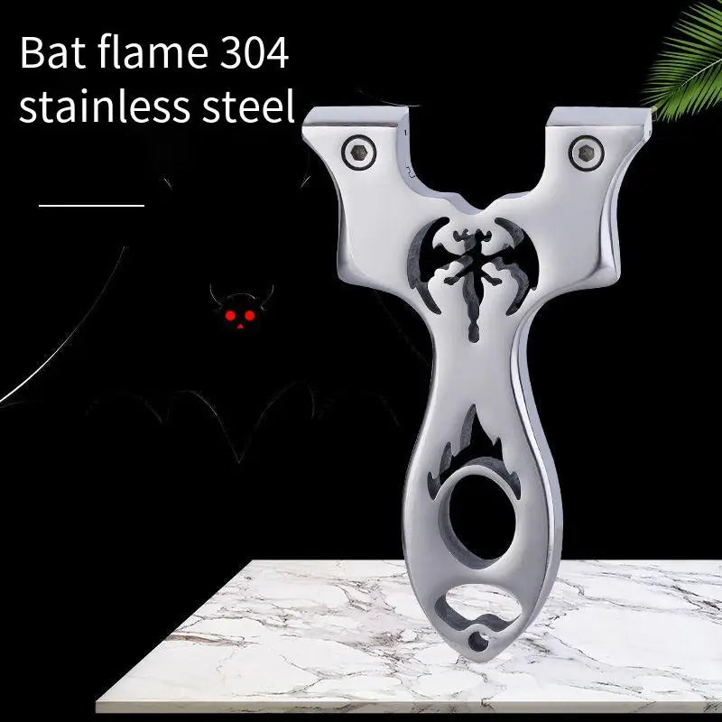 High Quality Slingshot Catapult Hunting Stainless Steel With Rubber Band Outdoor Shooting Game Sling Shot