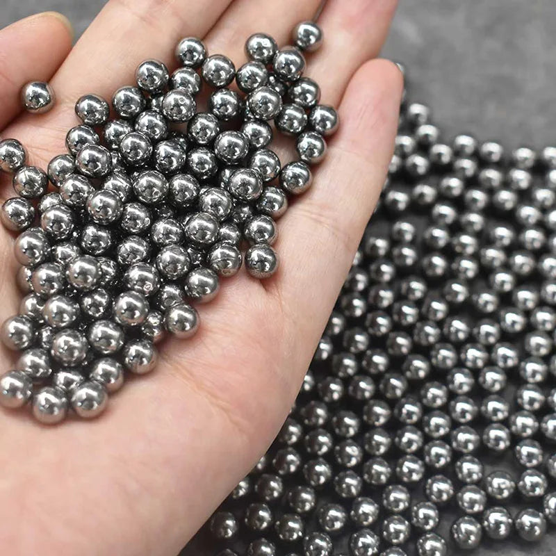 100pcs Slingshot Special Steel Ball for Hunting, Diameter 4.5mm -10mm Ball Bearing Carbon Steel Hunting Accessories