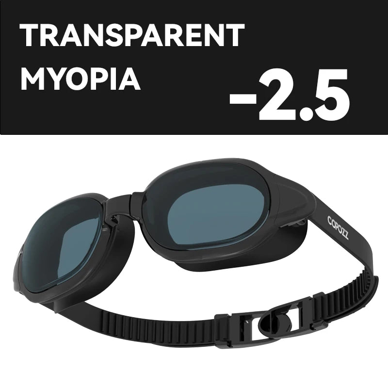 COPOZZ Swimming Goggles Myopia 0 -1.5 to -7 Men Women Anti fog UV Protecion Waterproof Swimming Glasses Diopter Swim Eyewear