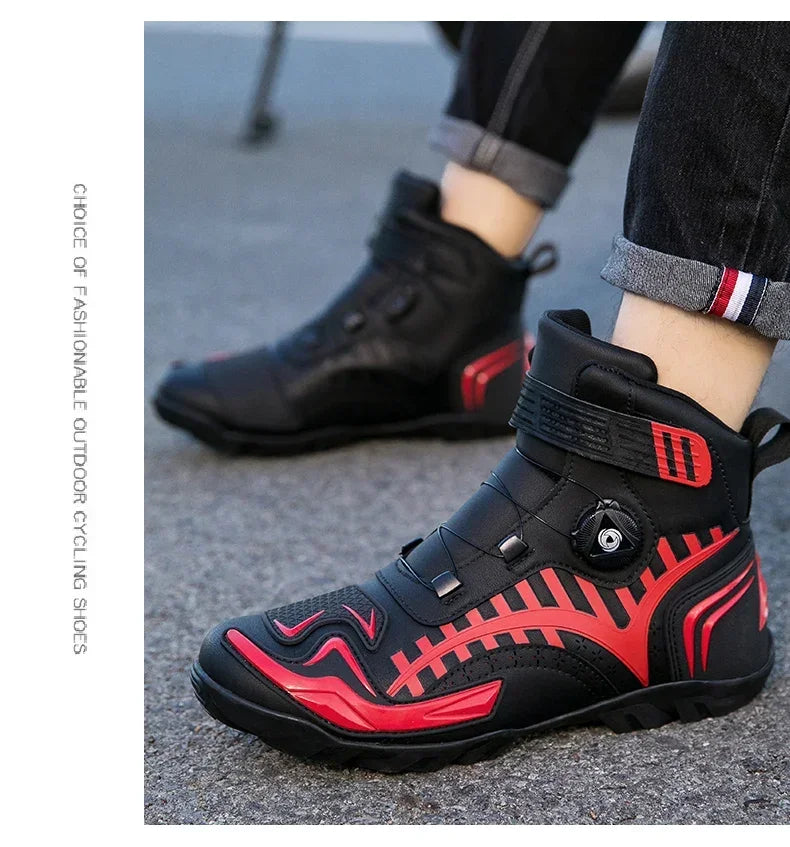 Motorcycle Boots Men's women's Motor Riding Boot Motorbike Chopper Cruiser Touring Motocross Shoe Breathable Motorcycles Shoes