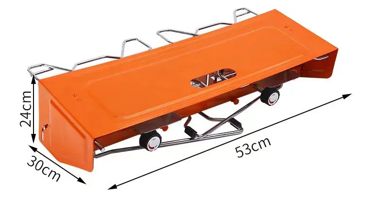 Outdoor Portable Gas Stove, Gas BBQ Grill, Double Burners Grill, with Griddle, Iron Plates