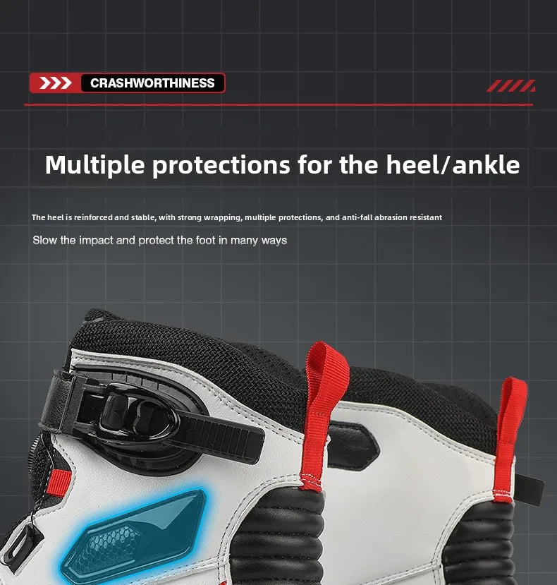 Motorcycle Boots Man Leather Motos Riders Protective Motocross Boots Waterproof Non-slip Motocross Mountain Racing Shoes