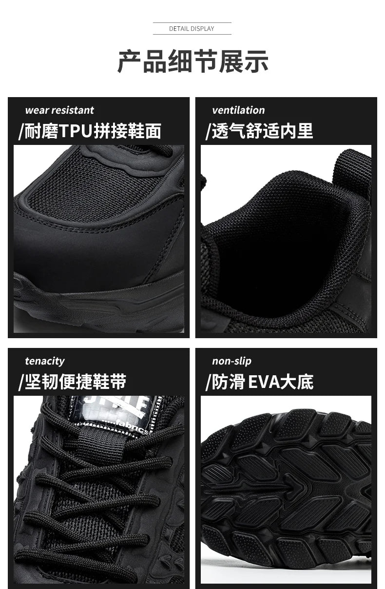 White Safety Shoes Men Steel Toe Boots Work Sneakers Anti-smash Anti-puncture Indestructible Shoes Sport Men Protective Shoes