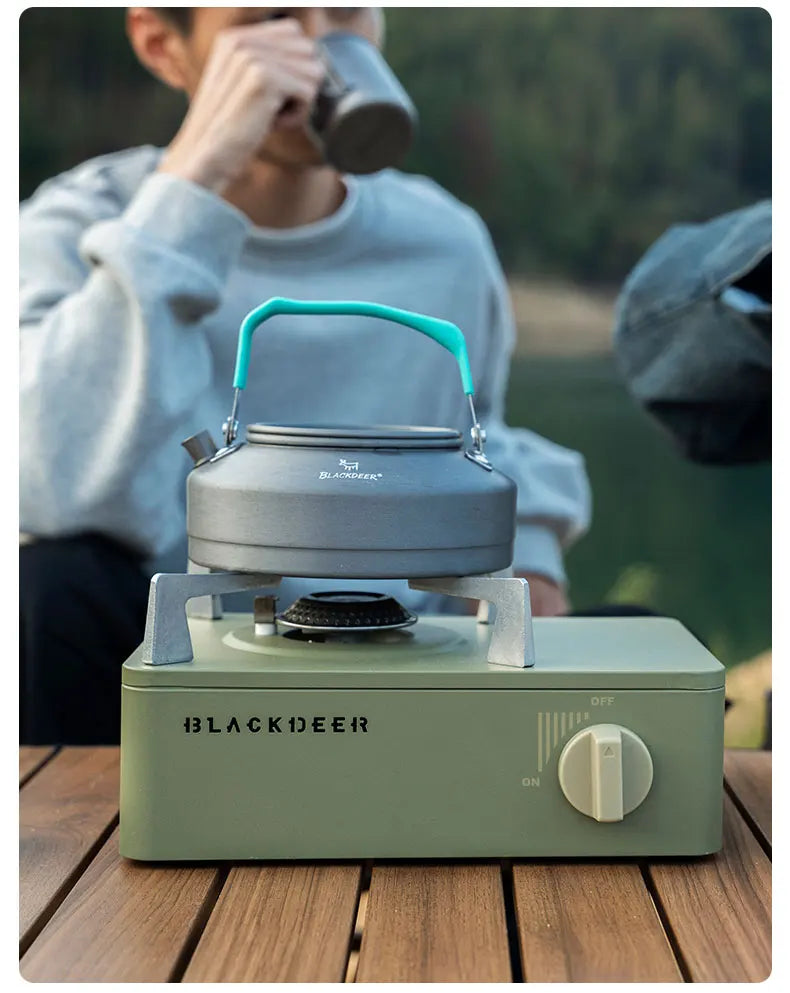 BLACKDEER Outdoor Cassette Barbecue Grill Camping Picnic Gas Heating Stove Oven Furnace Cooktop Roasting Plate Pan BBQ Burner