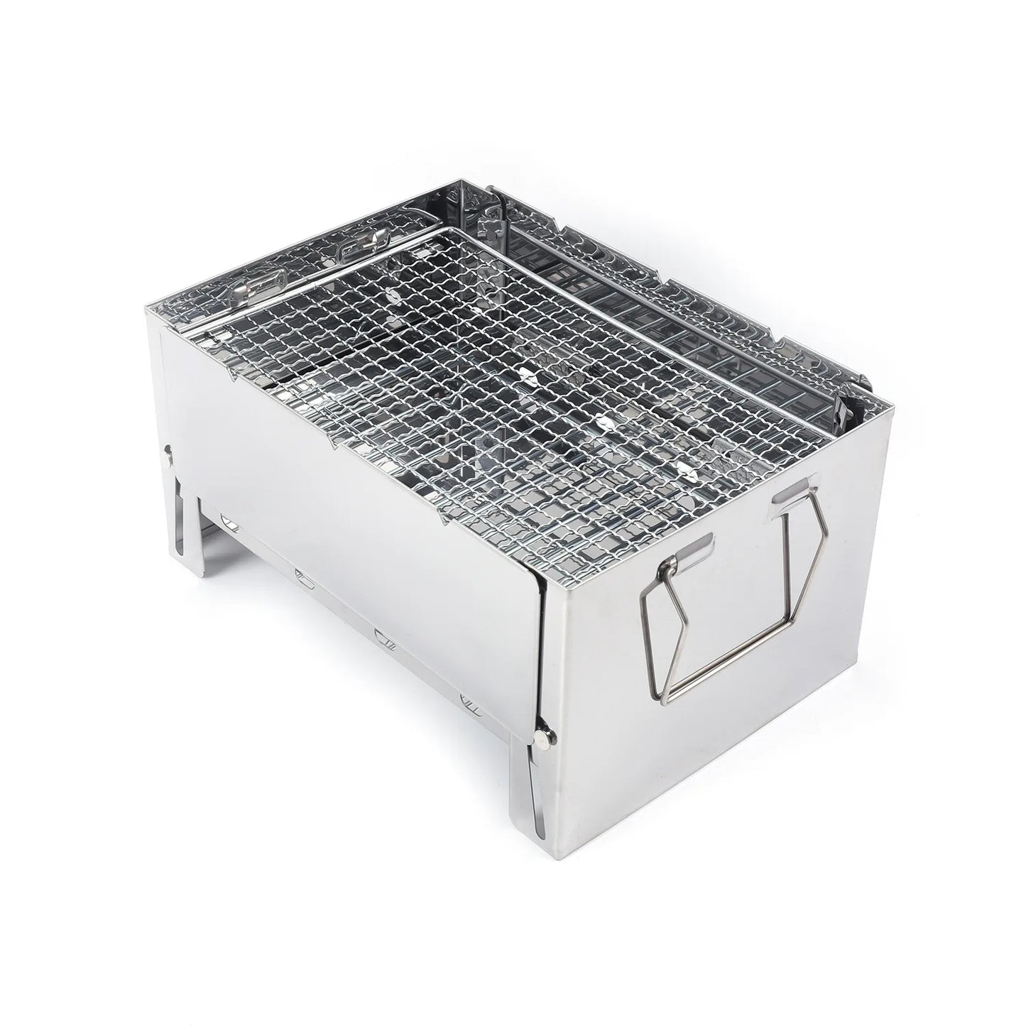 About 30X20X15cm Portable Folding BBQ Grill for Outdoor Camping Bonfire Parties Collapsible Wood-Burning