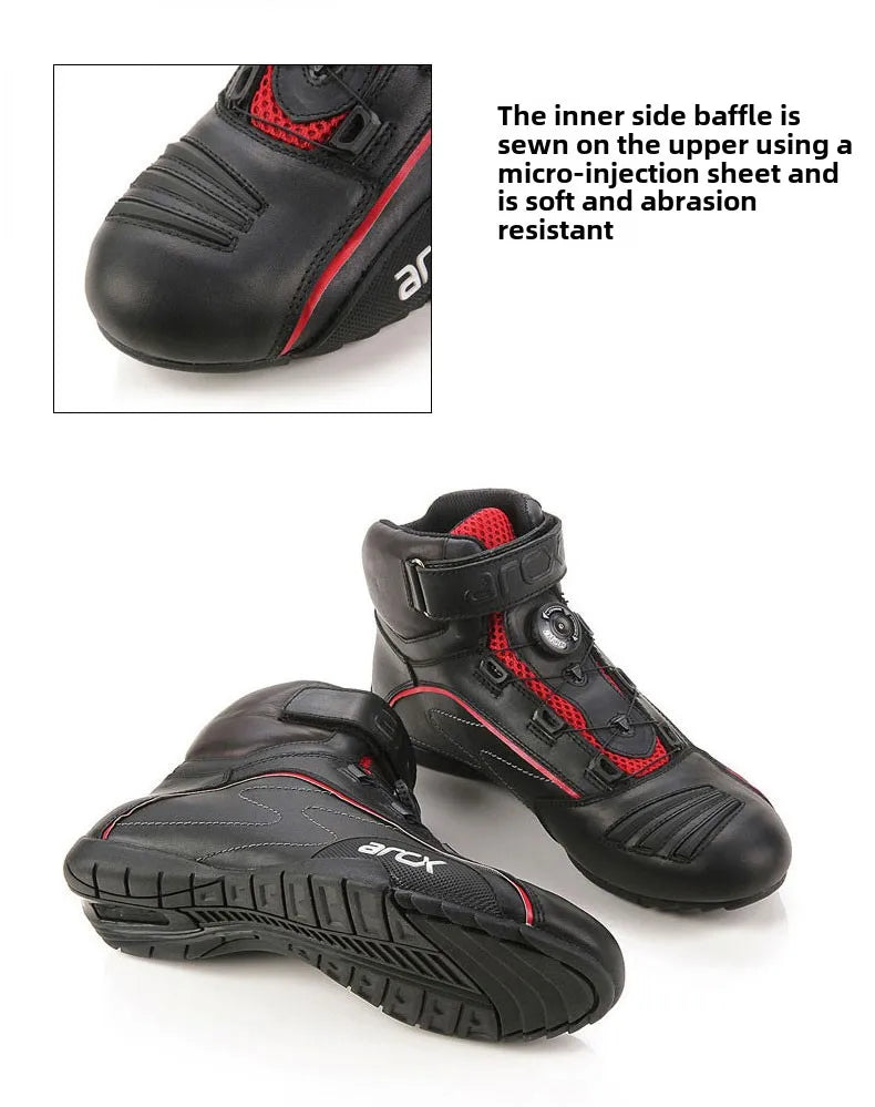 New Arcx Motorcycle Riding Boots Cowhide Casual Motorbike Road Travel Cycling Shoes Men Breathable Botas Four Season For Honda