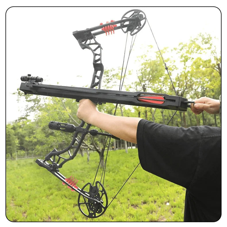Catapult Continuous Arrow Launcher Set With Arrows for Outside Sport Shooting and Hunting