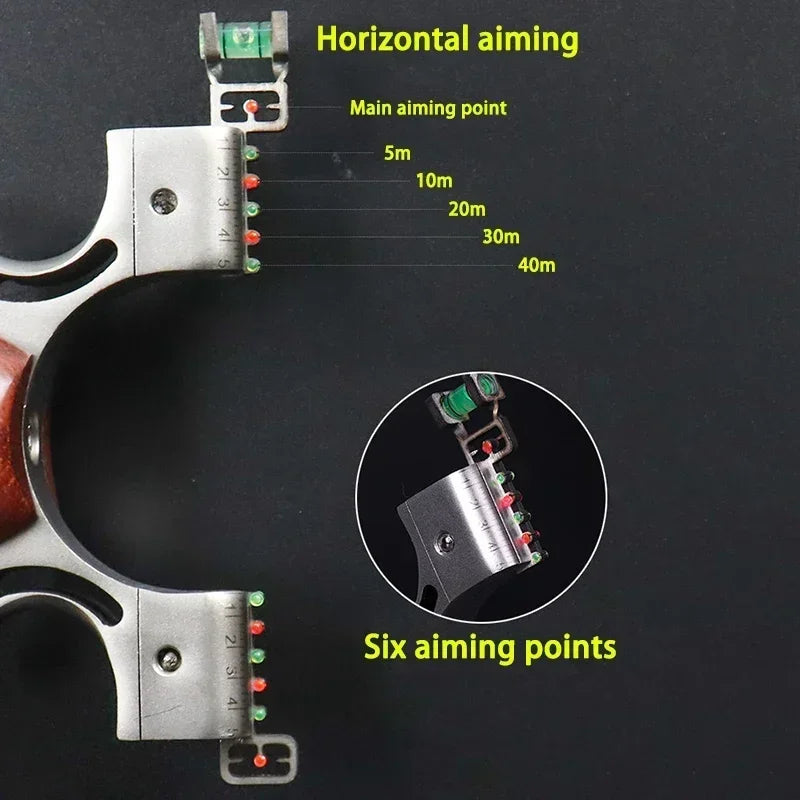 Imitative Wood Laser Slingshot Hunting Slingsshot  Outdoor Professional Shooting Sling Shot High Precision Sling Catapult