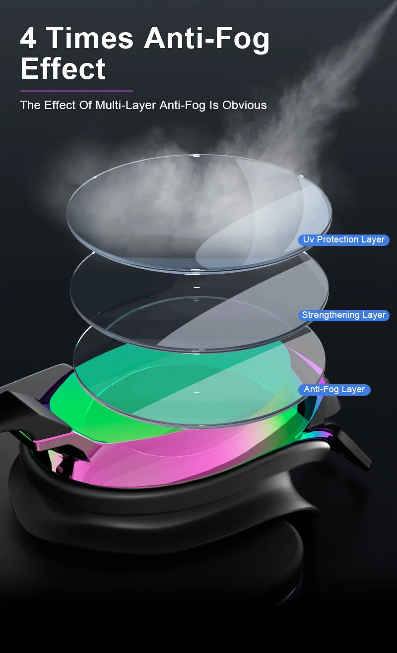 JSJM Professional Anti-Fog Swimming Goggles for Adults - UV Protection, Adjustable Silicone Fit for Men & Women, Unisex Design