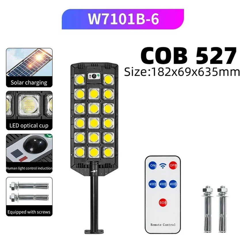 Newest Solar Street Lights Motion Sensor LED Solar Flood Light Dusk To Dawn Outdoor IP66 Waterproof LED Security Lamp for Yard