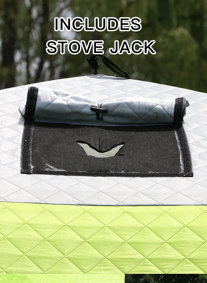 Winter Fishing Tent Ice Fishing Tent Cotton Clip Thick Insulation Windproof Snow Shelter Camping for 2-3 People Pop Up Tent