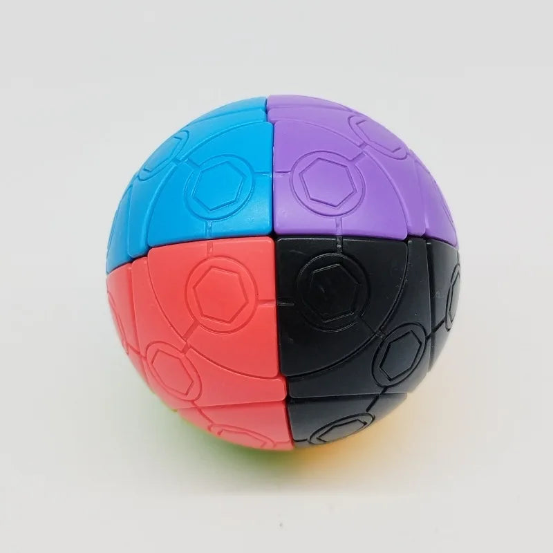 [Wisdom]2X2 Football Cube 8-color 75mm Spanish Spherical Cube 2X2 Spherical Cube Personal Hobby Collection Edition Fidget Toys