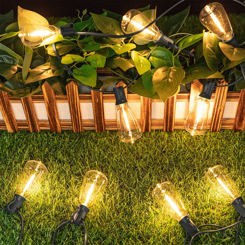 Waterproof Outdoor Solar Light Garden ST38 1200MAH LED Solar Lighting Garland Shatterproof 25ft 32ft Solar Street String Lights