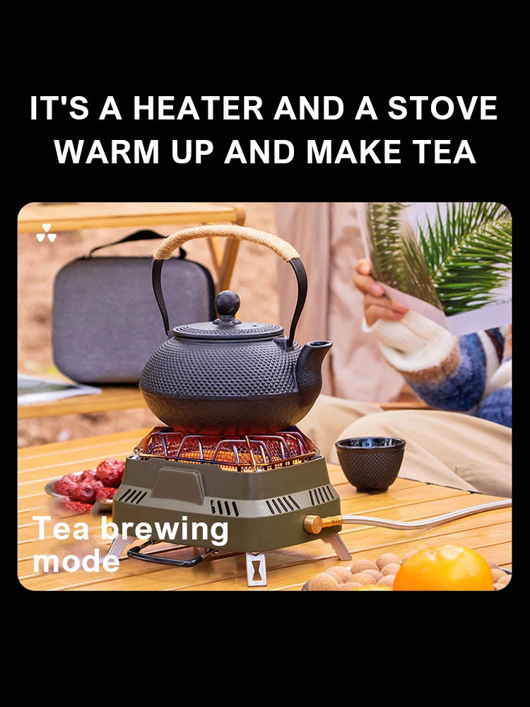 Portable Mini Dual-purpose Outdoor Multifunctional Heating Stove, Infrared Stove, Camping Stove Head Winter Camping for Heating