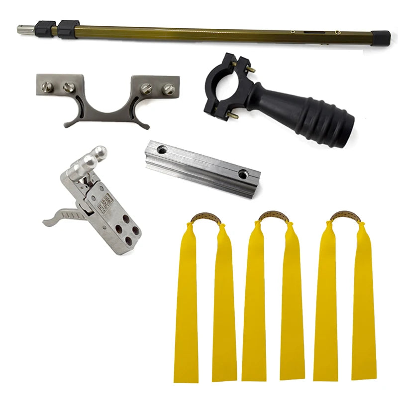 Hunting Slingshot Red and Green Laser High PowerStraight Rod Telescopic Folding Catapult Bow for Outdoor Sports Shooting New