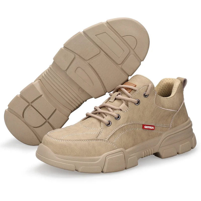 Waterproof Wrok Safety Shoes For Men Summer Breathable Indestructible Boots Non-slip Industrial Construction Shoes Male Footwear