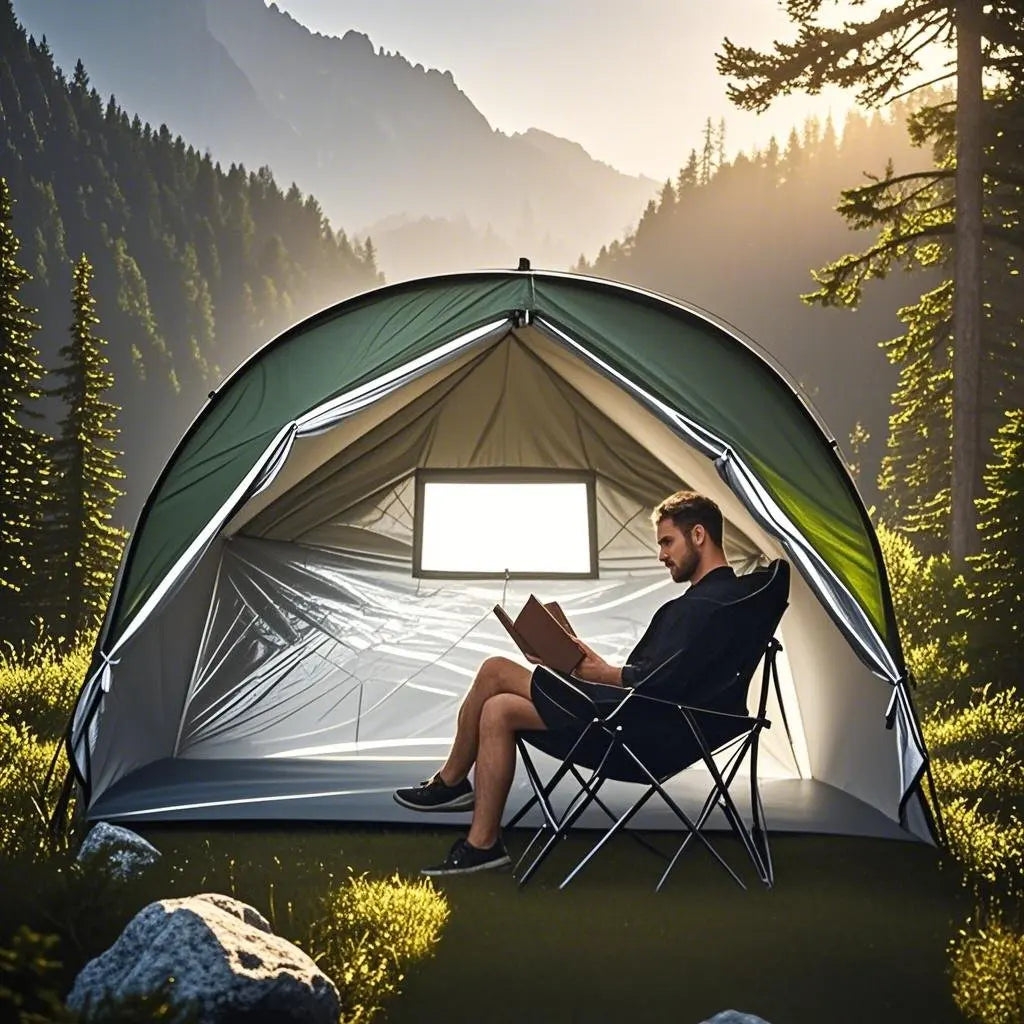 4-in-1 Camping Cot Tent, Backpacking 1 Person Camping Tent, Tent Cot Folding Off the Ground Tent,Fishing Tent,Sleeping Bed Tent