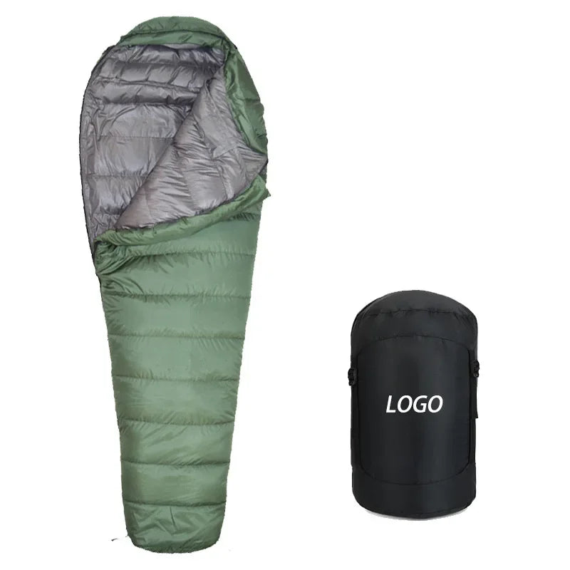 Soft comfortable camping sleeping bag 20~-35 degree centigrade customizable outdoor winter sleeping bag